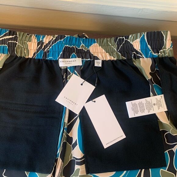 Equipment suzette drawstring floral print 100% silk pant💥size M, L, XL , NWT - Picture 6 of 13